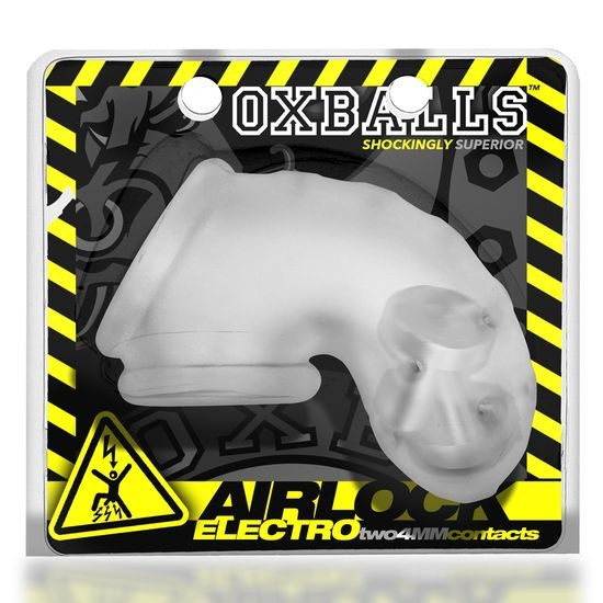 Oxballs Airlock Electro Air-Lite Szellőző Chastity Clear Ice