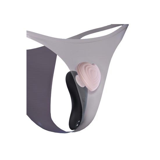 Blush Temptasia Heartbeat Bugyi Vibrátor Távirányítóval Fekete-Rózsaszín