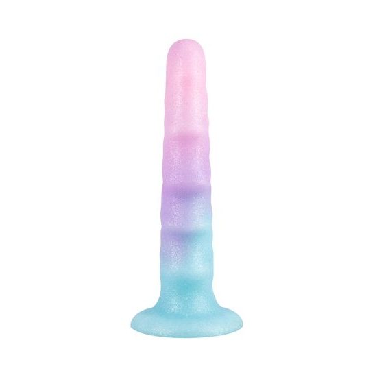 Lola Flow Unicorn szilikon dildó bordázott felülettel, 17 cm