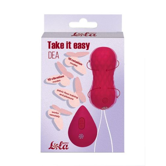 Lola Games Take it Easy Dea Wine Red távirányítású hüvelyi rezgőgolyók