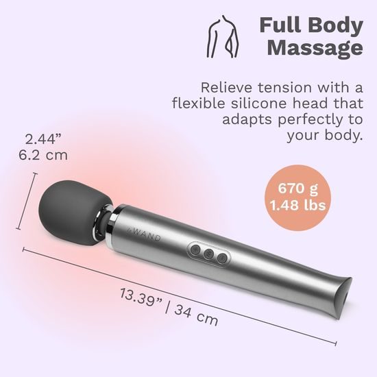 Le Wand Rechargeable Massager - Luxus masszázsfej Szürke