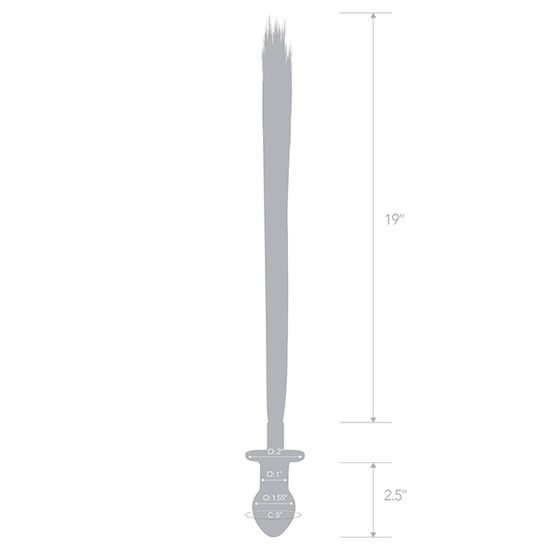 Gläs Üvegből Készült Lófarok Anál Dildó