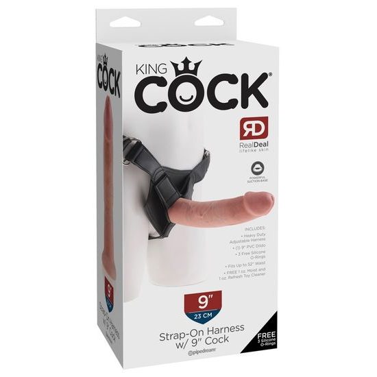 King Cock Strap-on Hám 9 hüvelykes dildóval