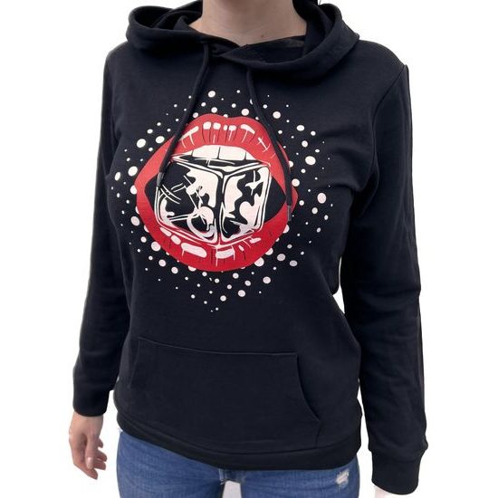 Női pulóver Erotikus Vásár minta ajkak