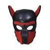 Pasja maska Ouch! Puppy Play Puppy Hood rdeča