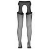 Cottelli LEGWEAR odprte nogavice z videzom pasu S/M