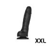 Strap-On-Me Sliding Skin Realistični Dildo Črn XXL