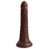 Pipedream King Cock Elite 7 silikonski dildo z dvojno gostoto, rjav