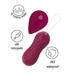 Lola Games Vaginalne vibrirajoče kroglice z daljinskim upravljalnikom Take it Easy Dea Wine Red