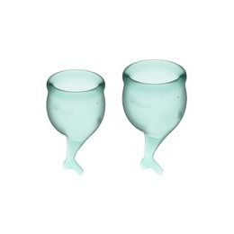 Satisfyer Feel Secure Menstrualni skodelica Dark Green set 2