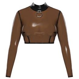 Latexový transparentní crop-top