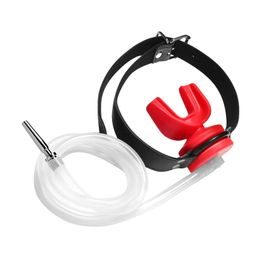 KINKgear Penis Plug z Gag Urinal Rdeč