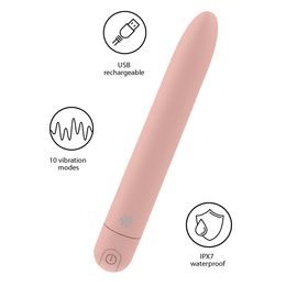 Polnilni vibrator Take it easy Haze Peach