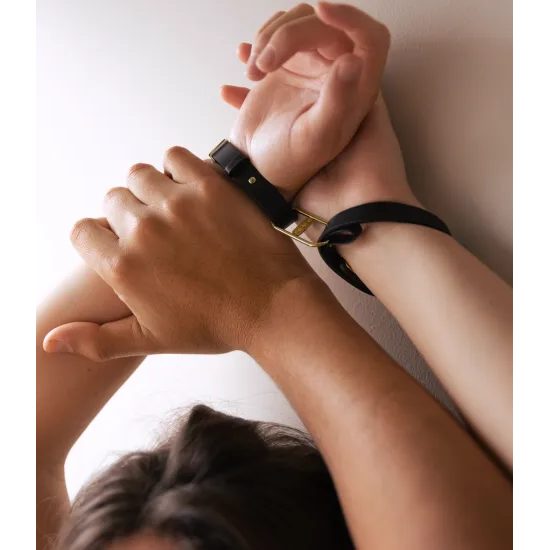 Crave • ICON Cuffs - Tan &amp; 24 kt pozlačeno