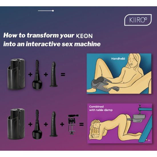 Kiiroo adapter za dildo za masturbator Keon brez dilda črn