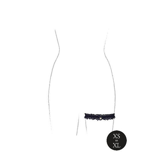 Le Désir Belle elastičen čipkast podvezek z zlatimi detajli