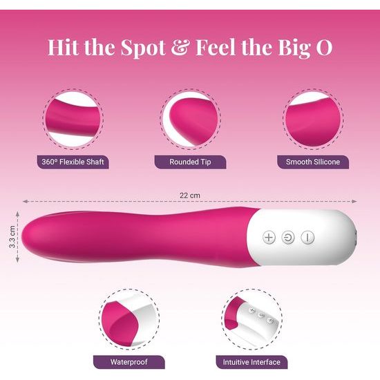 Liebe Bend It G-Spot Polnilni Vibrator Cerise