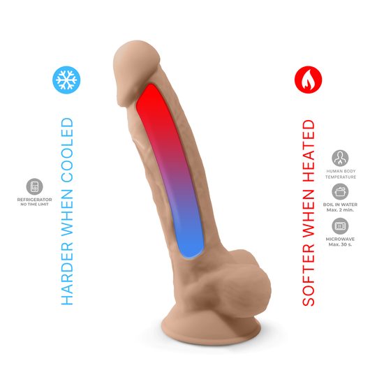 SilexD Model 1 Premium silikonski dildo z dvojno gostoto 8" kožna