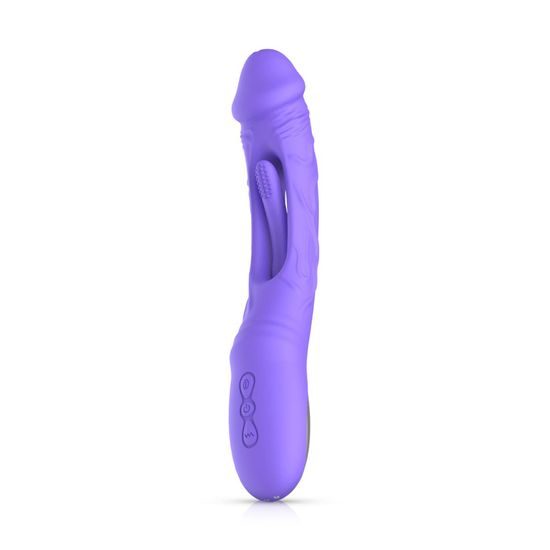 Samo Dobre Vibracije Flax Vibracijski Dildo s G-točko Stimulatorjem