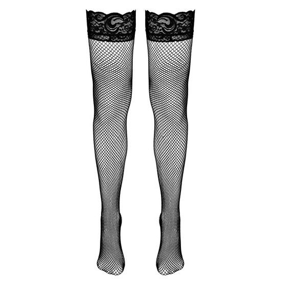 Cottelli LEGWEAR samostoječe mrežaste nogavice