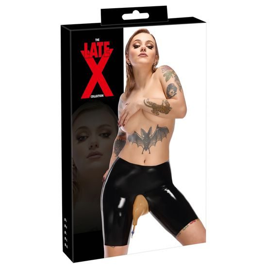 LateX Latex hlače za urin 2950316 črne