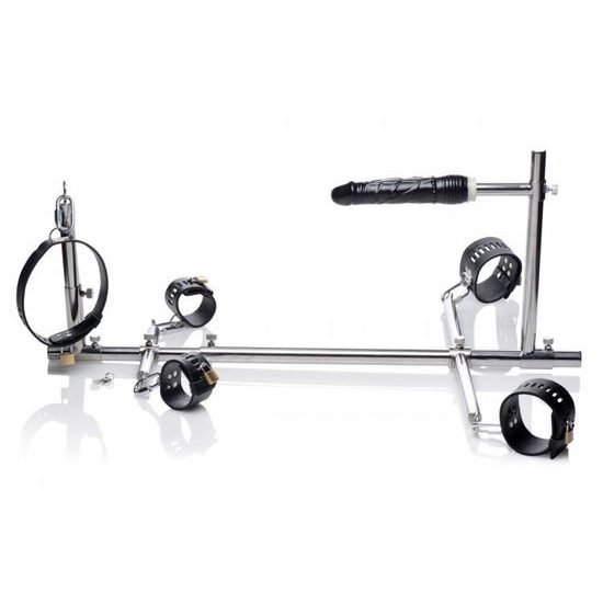 Master Series Imprisoned kovinski stockade z dildom