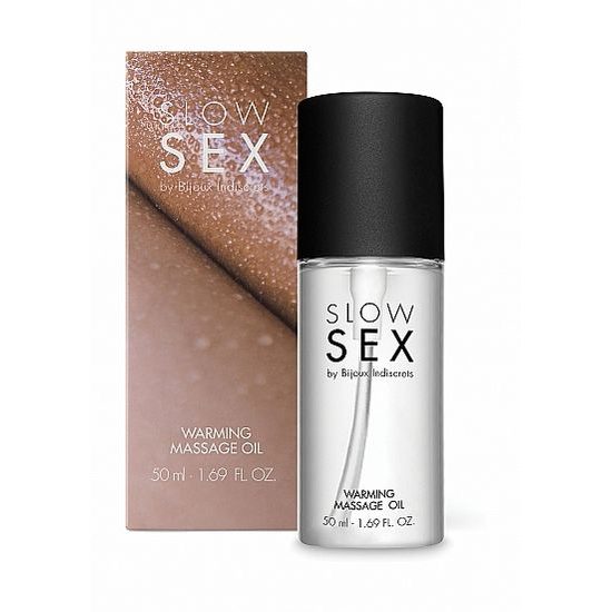 Bijoux Indiscrets Slow Sex grelno masažno olje 50 ml