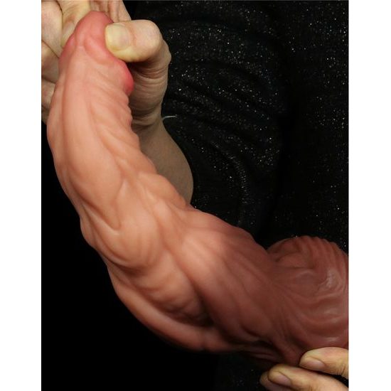 Lovetoy 9.5″ (24,5 cm) dvoslojni penis iz platinasto obdelanega silikona