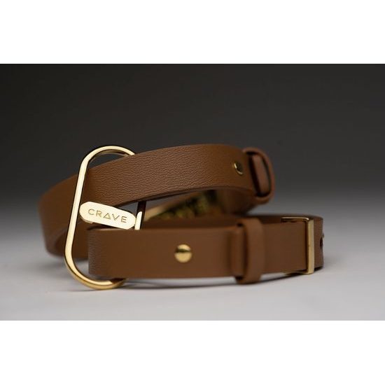 Crave • ICON Cuffs - Tan &amp; 24 kt pozlačeno