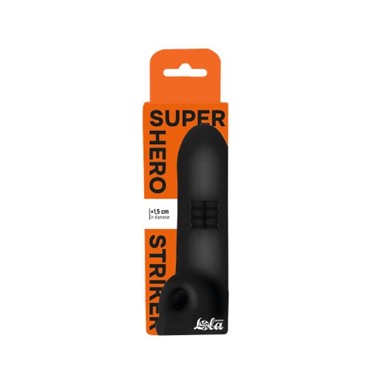 Lola Games Penis sleeve Super Hero Striker Black