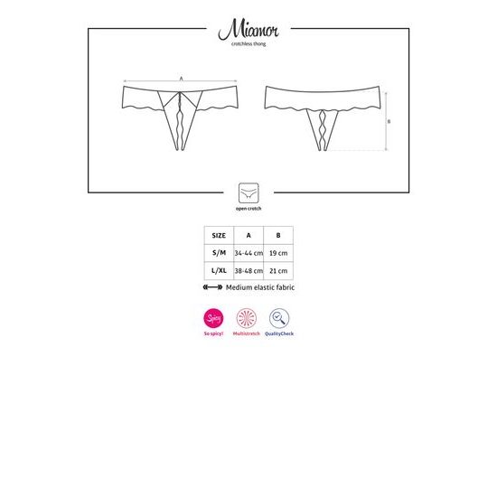 Odprte tanga Obsessive Miamor