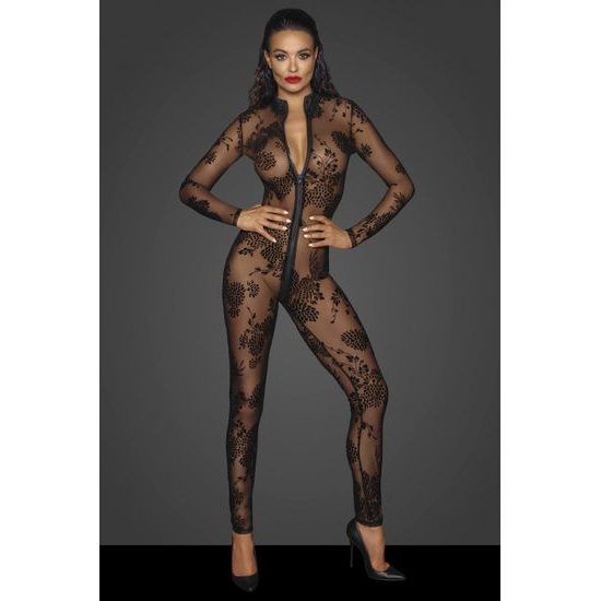 Noir Handmade F237 dolg tilni kombinezon s 3-smerno zadrgo