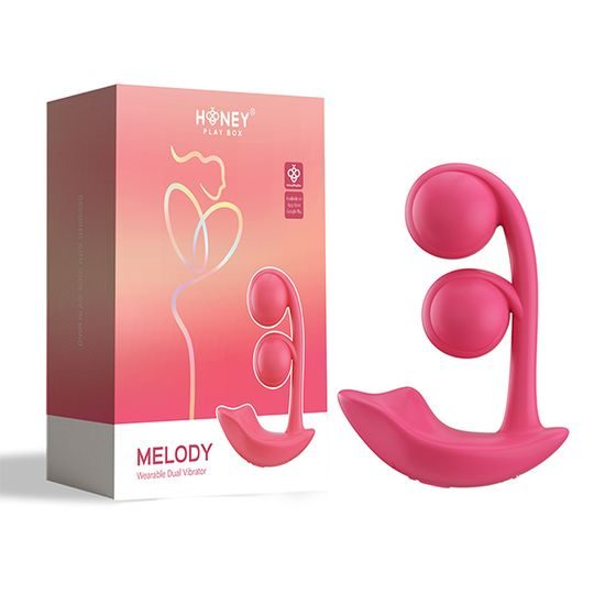 HoneyPlayBox Melody Tlakovno Senzorski Aplikacijo Vodeni Twin Balls Klitoris & G-točka Vibrator Magenta
