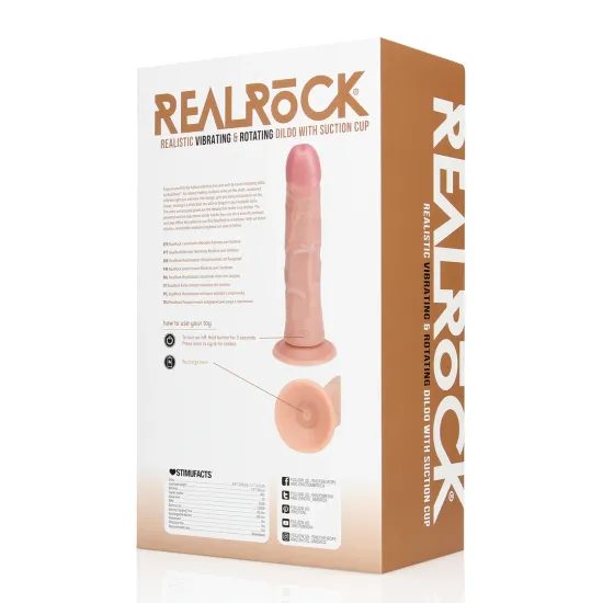 RealRock vrtljivi ukrivljeni penis 20,5 cm