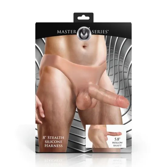 Master Series Debel votel silikonski strap-on – 8" / 20 cm