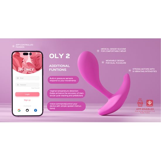 Honey Play Box OLY 2 nosljiv vibrator za klitoris &amp; G-točko z zaznavanjem pritiska in aplikacijo