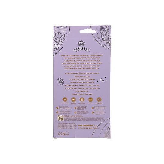 Aura - Polnilni silikonski vibrator zajček