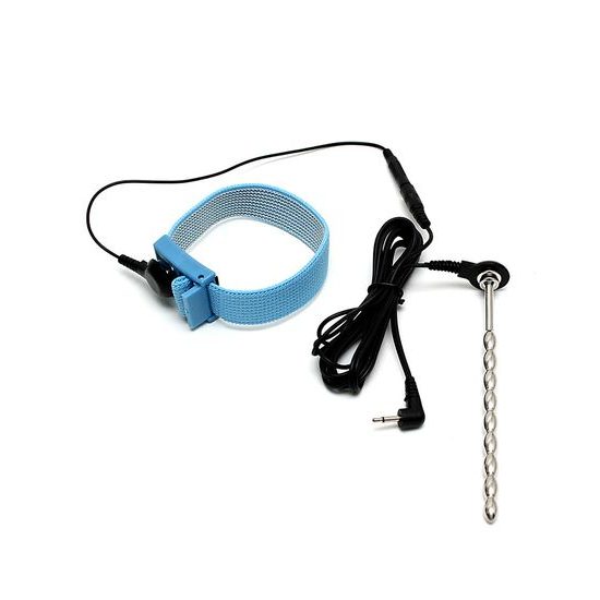 Rimba Electro Sex kovinski uretralni dilatator in trak za penis