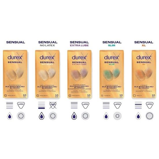 Durex Sensual No Latex 10 kos