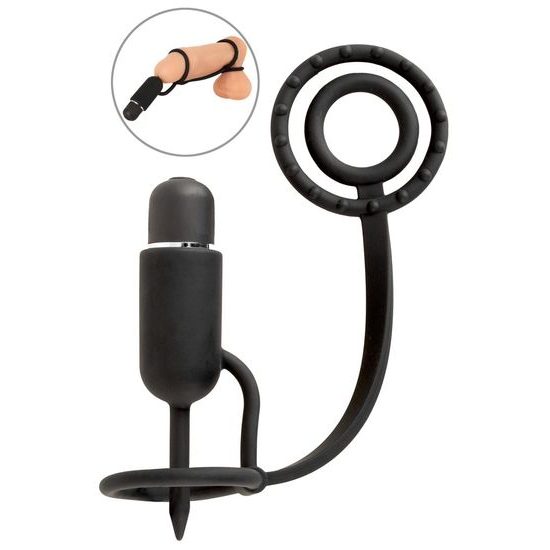 You2Toys vibrirajoči penis plug z erekcijskimi obročki