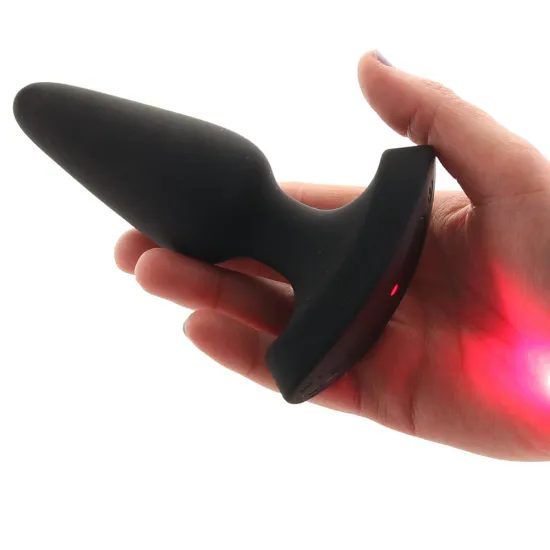 Booty Sparks Laser Fuck Me srednji analni čep z daljinskim upravljalnikom, črn