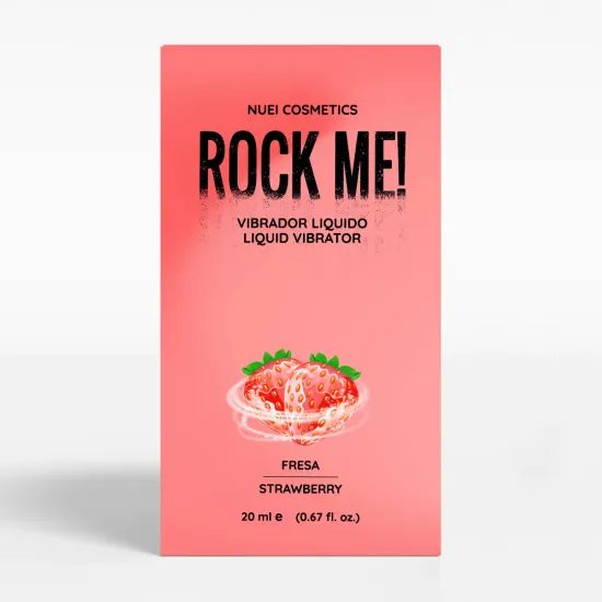 Nuei Cosmetics ROCK ME! tekoči vibrator Jagoda 20 ml