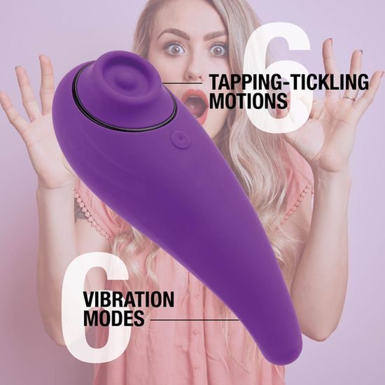 FeelzToys FemmeGasm vibrator s tapkanjem in žgečkanjem vijoličen