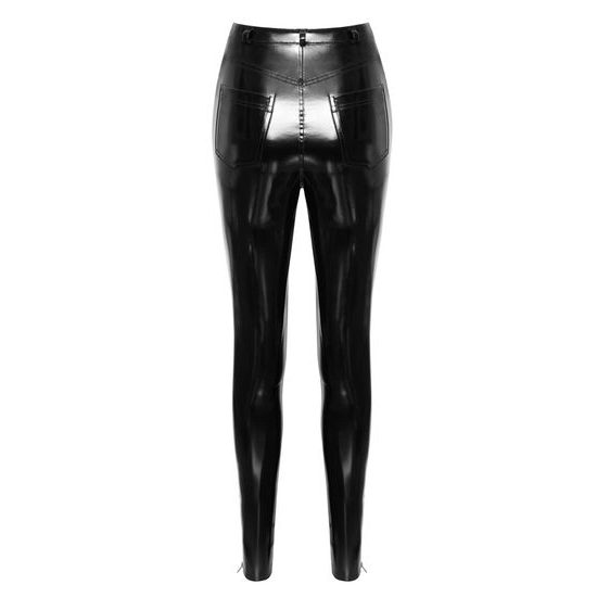 Vinilne hlače Black Level črne