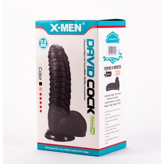 X-MEN David's 11,9" Penis črn