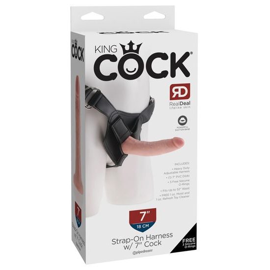 Pipedream King Cock Strap-on Harness z 7" dildom