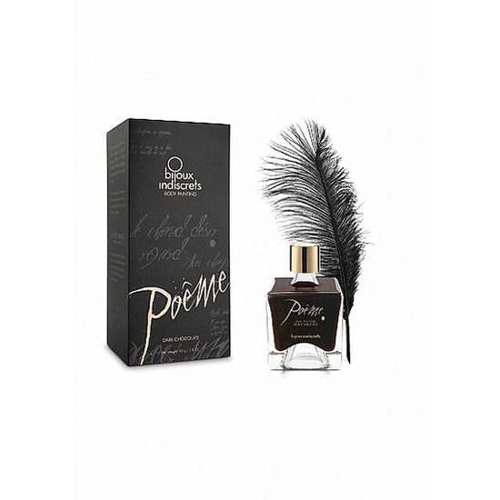 Bijoux Indiscrets Poeme set za poslikavo telesa Čokolada 50 ml