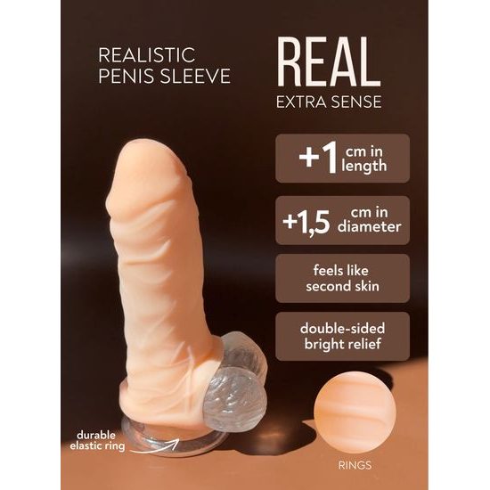 Extra Sense Real Rings Penis Sleeve Extension