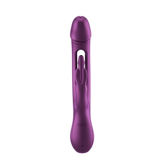 HoneyPlayBox Trilux Kinky Finger Rabbit Vibrator s Analnimi Kroglicami Vijolična