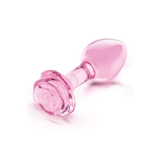 Stekleni komplet analnih čepkov za trening Pink Roses